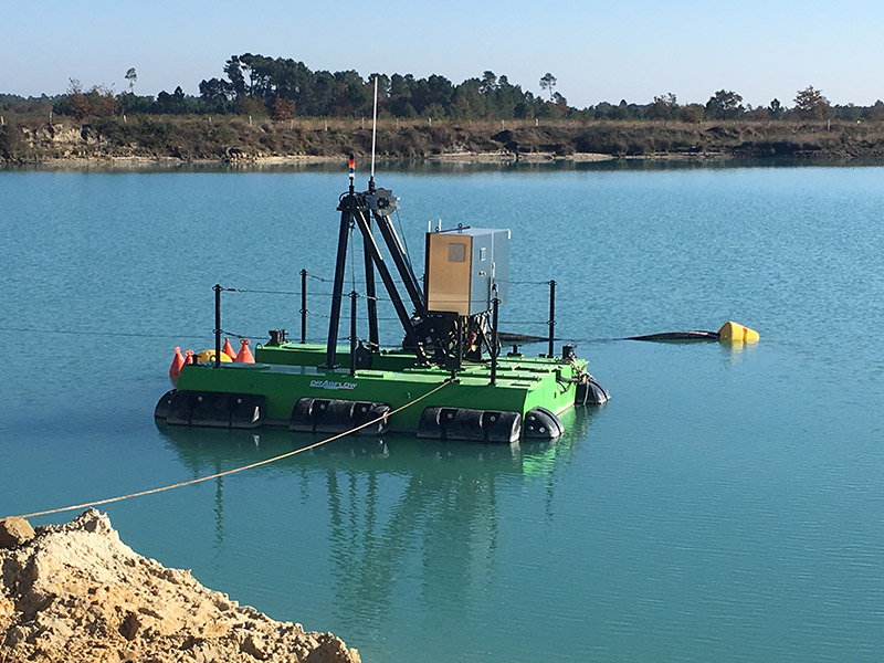 Dragage automatisé à la Sablière de Meilhan